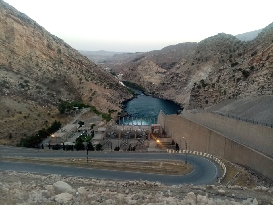 The Derbendikhan Dam in Sulaimani province. (Photo: Goran Sabah Ghafour/K24)